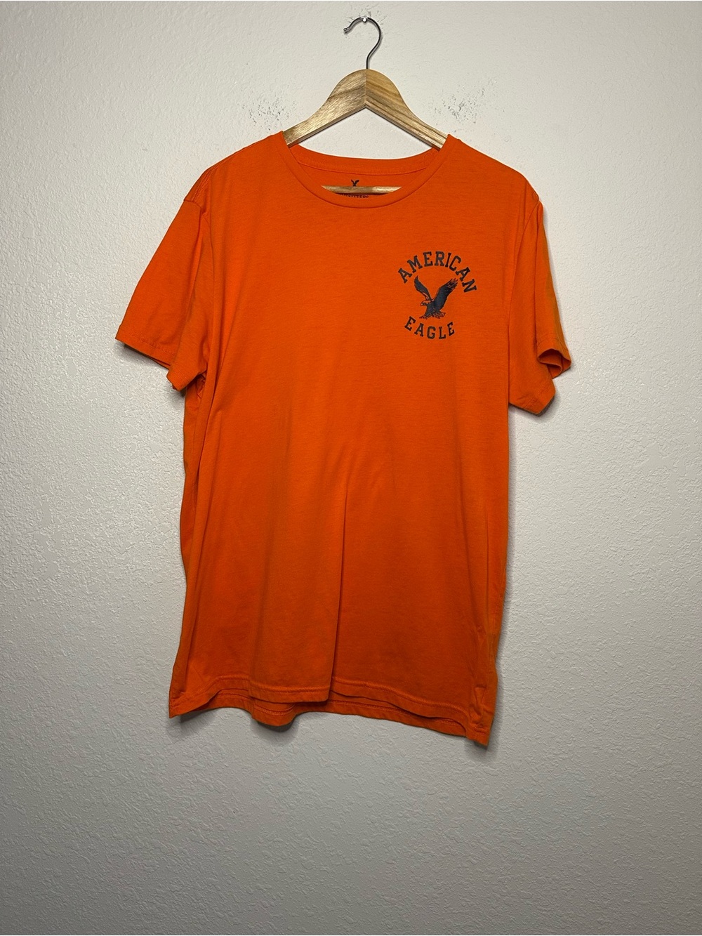 American Eagle Outfitters Orange Graphic Short-Sleeve Tee Shirt Size XL